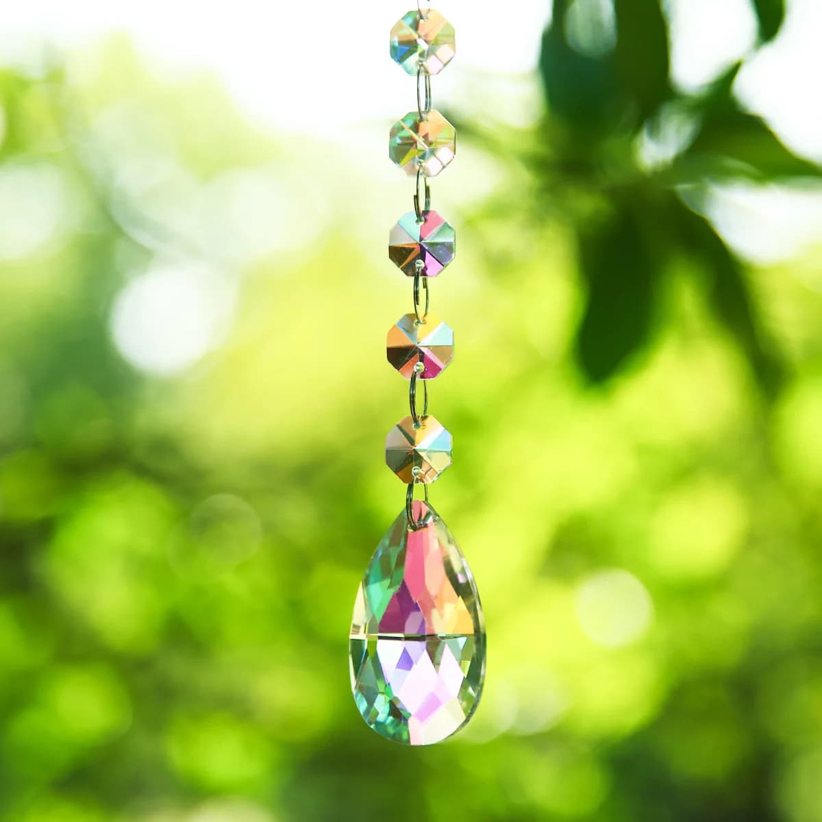 Sun Catchers With Crystals, Hanging Crystals Suncatchers For Windows, Colored Crystals Prisms Pendant Suncatchers Beads New