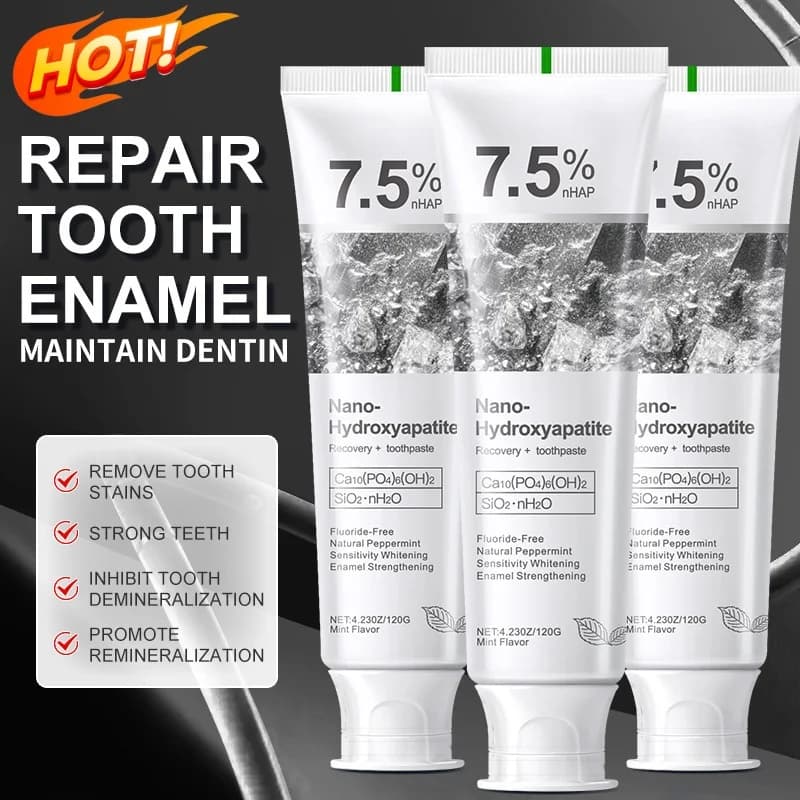 7.5% Hydroxyapatite Probiotic Whitening Toothpaste Enamel Oral Cavity Repair Breath Freshening Teeth Whitener Toothpaste 120g