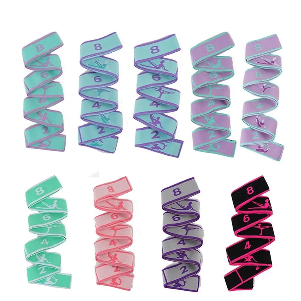 Yoga Stretching Belt Dance Stretching Band Elastic Bands Resistance Yoga Home Pilates Exercise Pull Strap Belt Fitness Sport