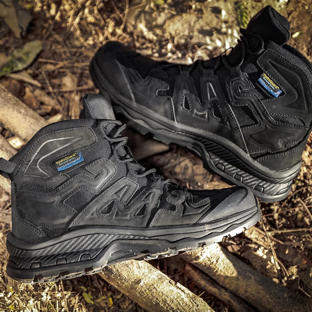 Stivali Tattici Emersongear Blue Label, Scarpe da Combattimento Impermeabili per Airsoft, Caccia, Escursionismo, Allenamento, in Pelle Scamosciata e Nylon, Taglia AS