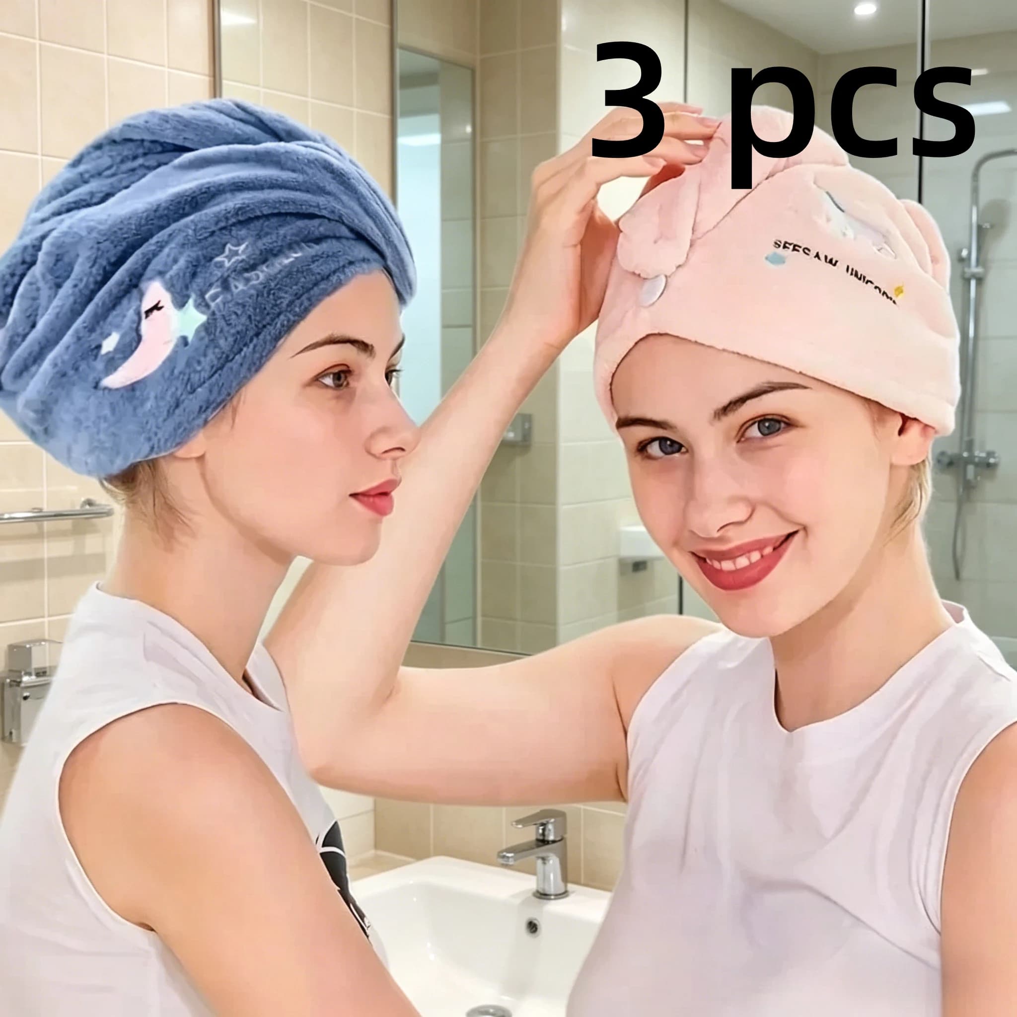 Towel for Super Absorbent and Soft Hair, Fast drying, for Women and Girls, Bonnet to Dry Hair