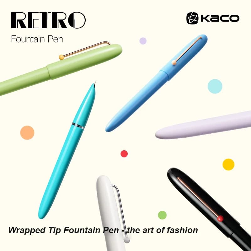 Fountain pen with retro wrapped EF nib, high-quality stylish macaron colors, smooth writing, essential school stationery