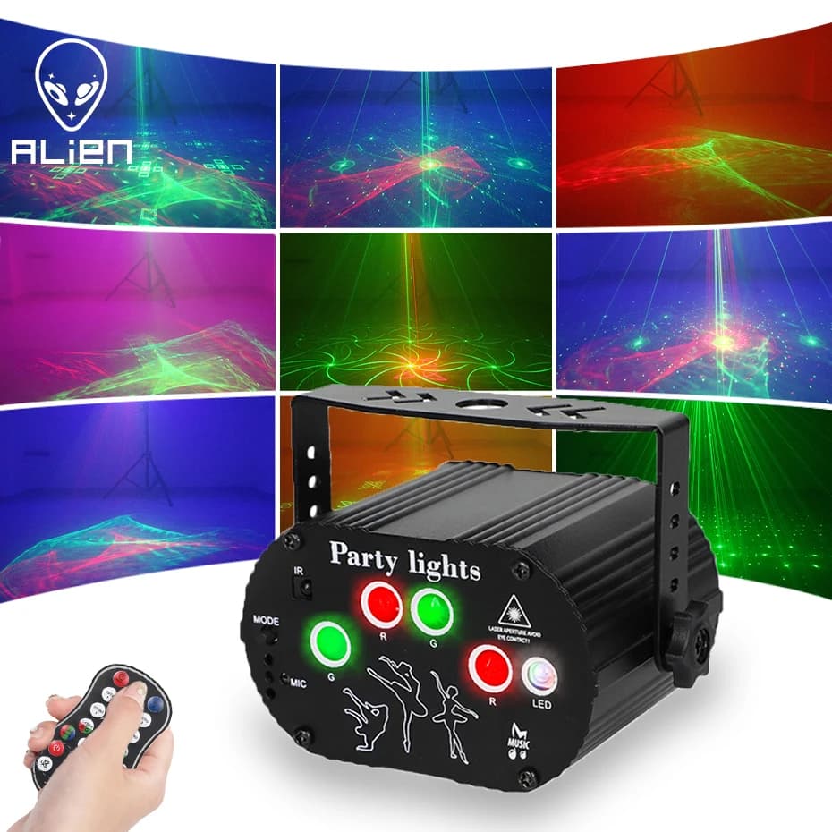 ALIEN 3IN1 60 Modelli Aurora Mini DJ Disco Proiettore di luce laser USB LED Effetto di illuminazione scenica Lampada natalizia per feste
