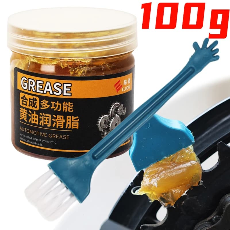 Grasso al litio giallo Lubrificante per formule di olio minerale multiuso ad alta resistenza alle alte temperature per cuscinetto per ingranaggi cerniera tetto apribile per auto 100g