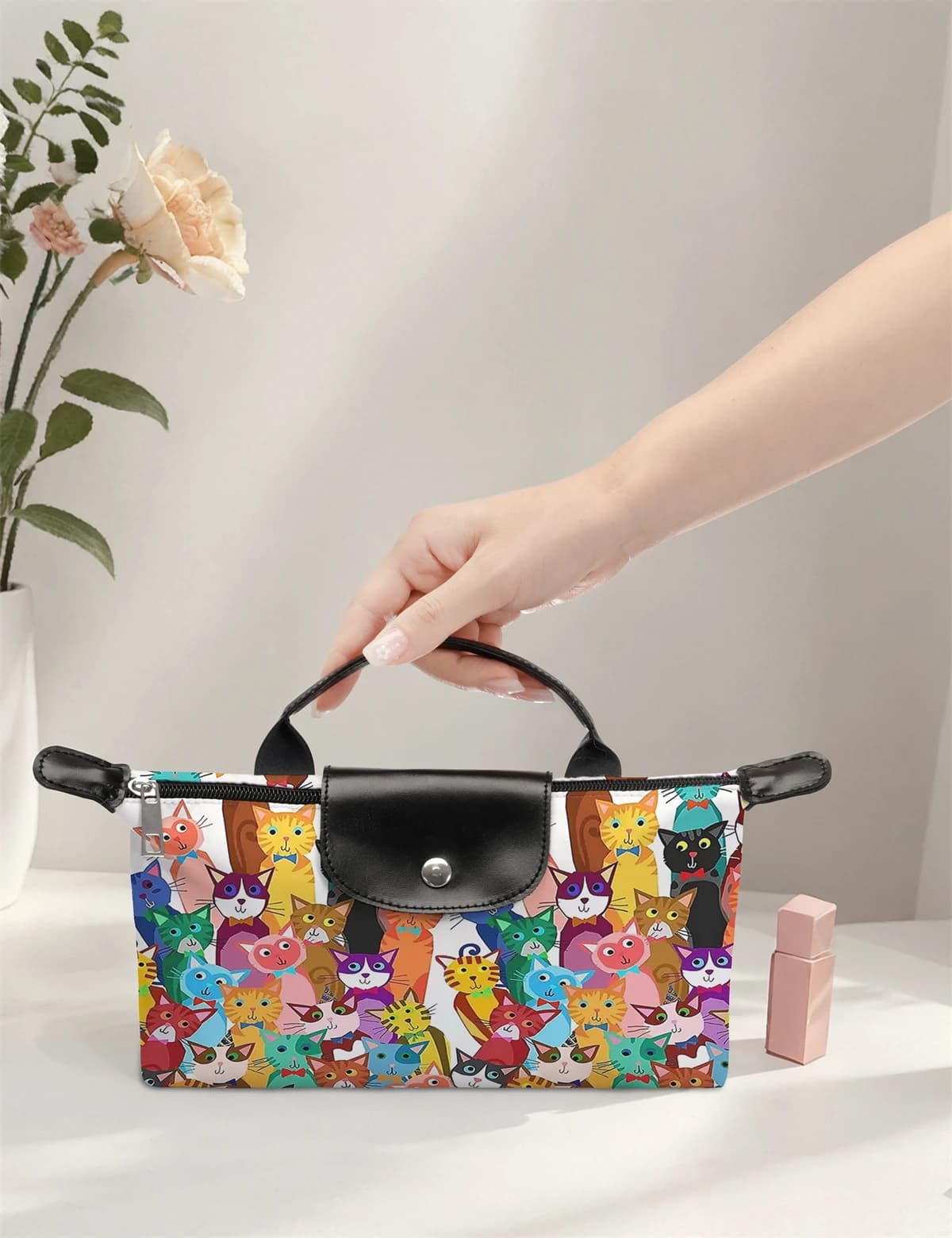 Borsa per il trucco Borsa da toilette da viaggio Borsa per pennelli per trucco carina Borse per cosmetici per donna Borse per trucco con cerniera per borsa