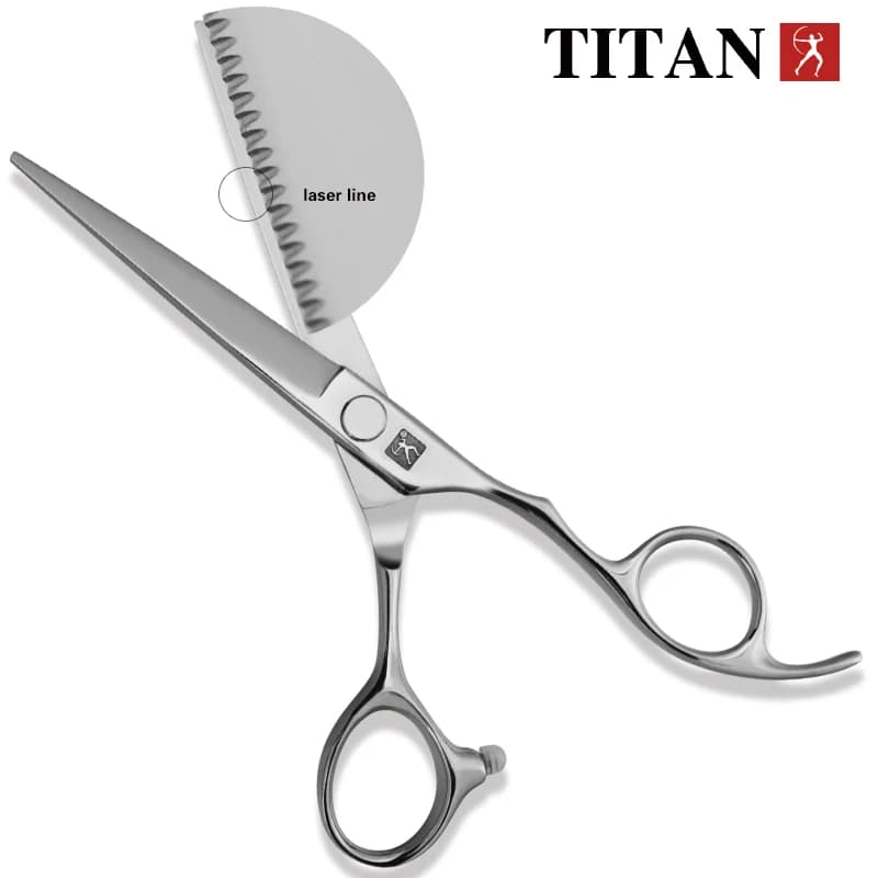 TITAN professionale filo laser forbici per capelli taglio di capelli forbici taglio barbiere cesoie da taglio forbici da parrucchiere Jp 440C acciaio 6 pollici