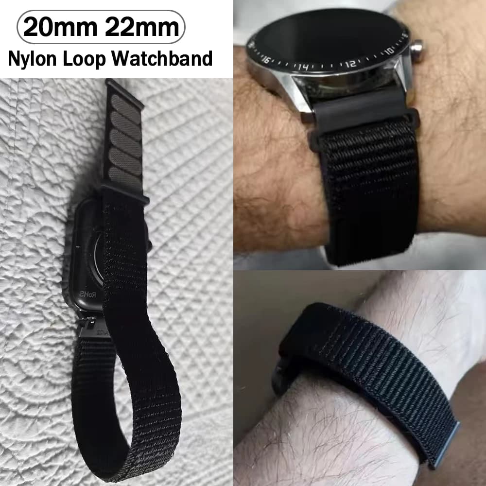 20mm 22mm cinturino in nylon per Garmin Forerunner 645 165 255 570 cinturino da polso per Garmin Venu 4 3 Sq 2 Vivoactive 4 braccialetto sportivo