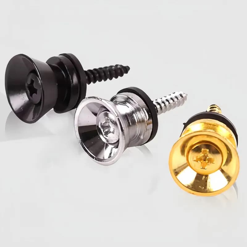 7 set di serrature per cinturino in argento, ad alta durezza, per basso e ukulele