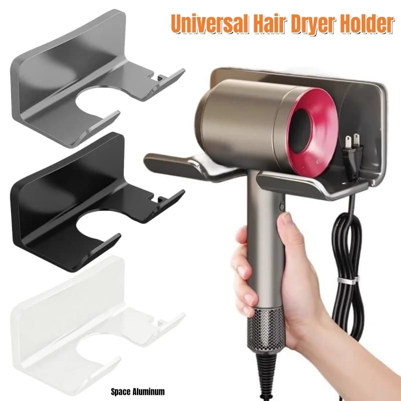 Door hairdryer Wall-mounted hair plate holder Hair dryer shelves for bathroom organizers Shelves for bathroom organization