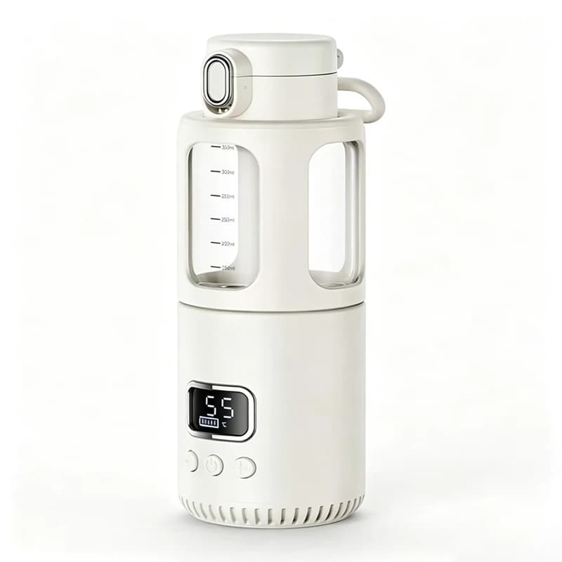 350ml Portable Electric Heating Cup Constant Temperature Water Kettle Travel Water Warmer Rechargeable Thermostatic Water USB