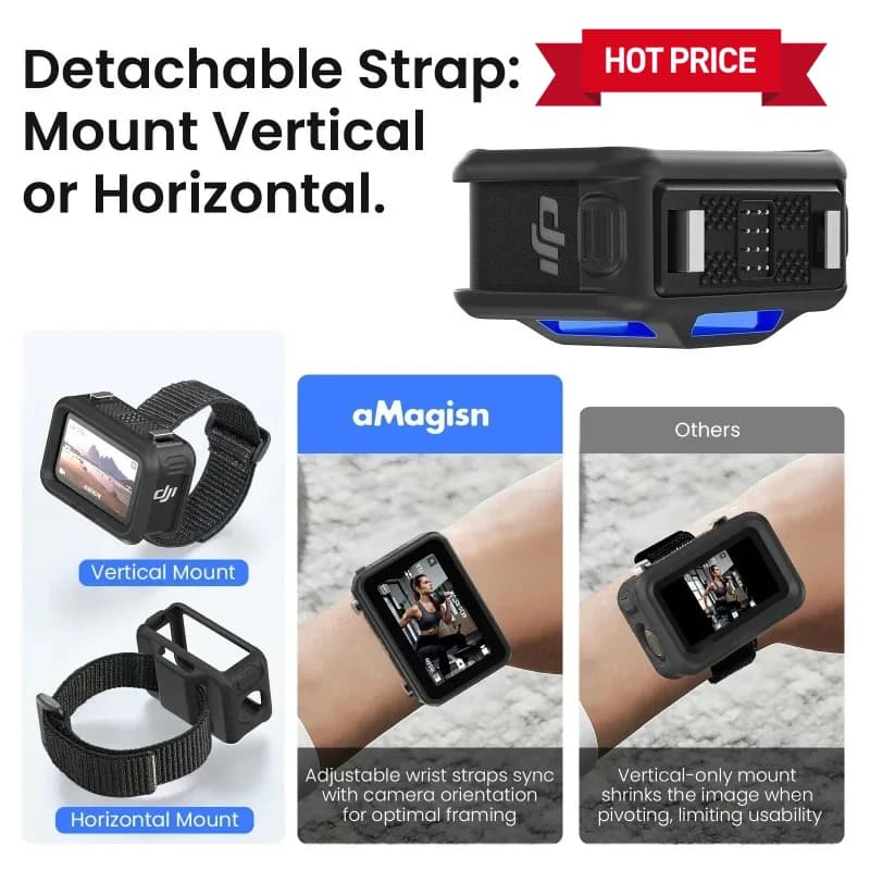 aMagisn Custodia Protettiva in Silicone per DJI Osmo Nano, Cinturino di Espansione Multifunzionale per Action Camera Vlog