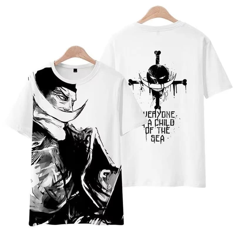 T-shirt 3D Stile Inchiostro Lavato One Piece Barbanera Uomo Donna Stampa Anime Traspirante Asciugatura Rapida Casual Estivo 2026