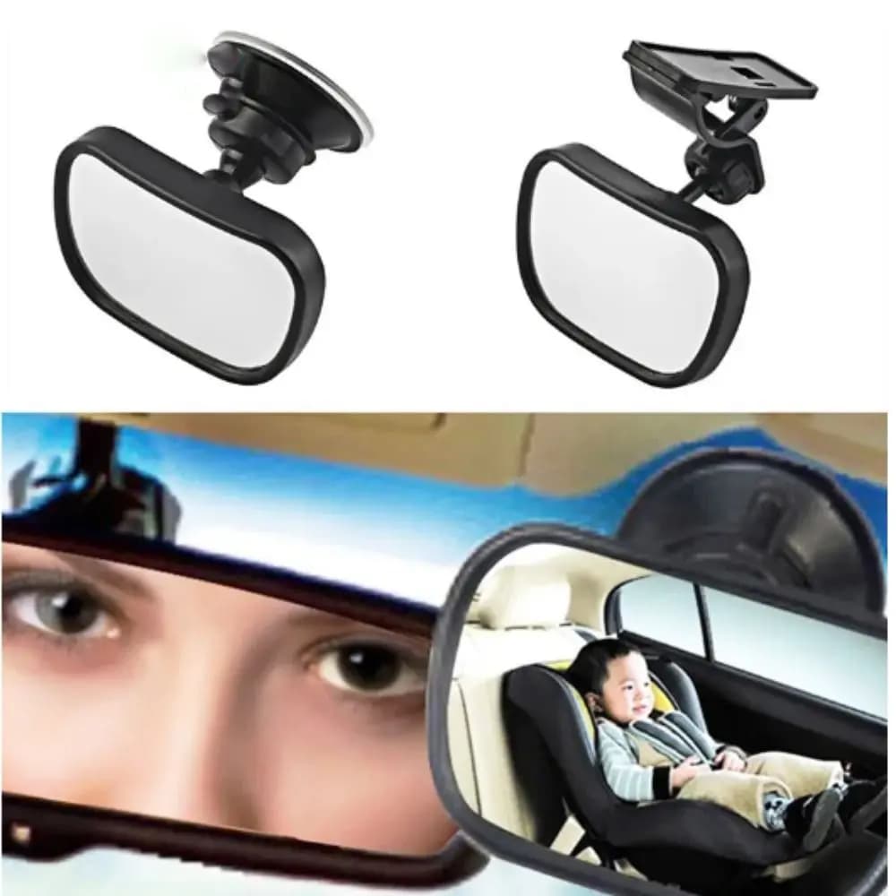 con aspirazione Specchietto retrovisore per bambini Clip-On Specchio convesso posteriore per bambini regolabile Sicurezza Rotazione a 360° Monitor per bambini per auto