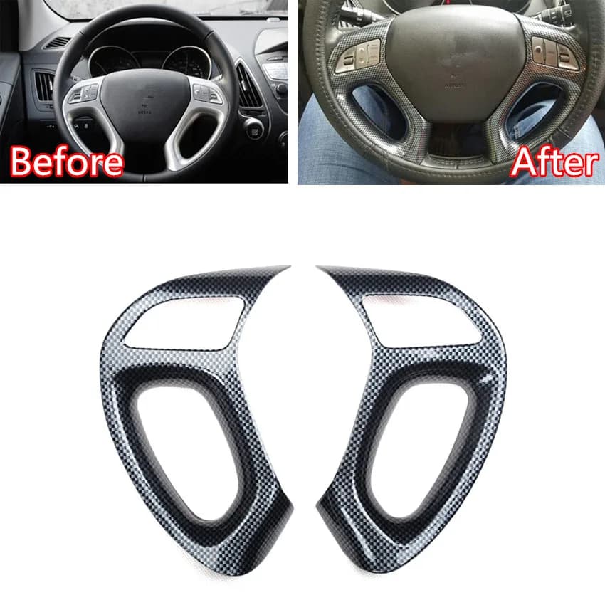 Car Steering Wheel Button Switch Decoration Bezel Cover Trim For Hyundai ix35 2010 2011 2012 2013 2014 2015 Car Styling ABS