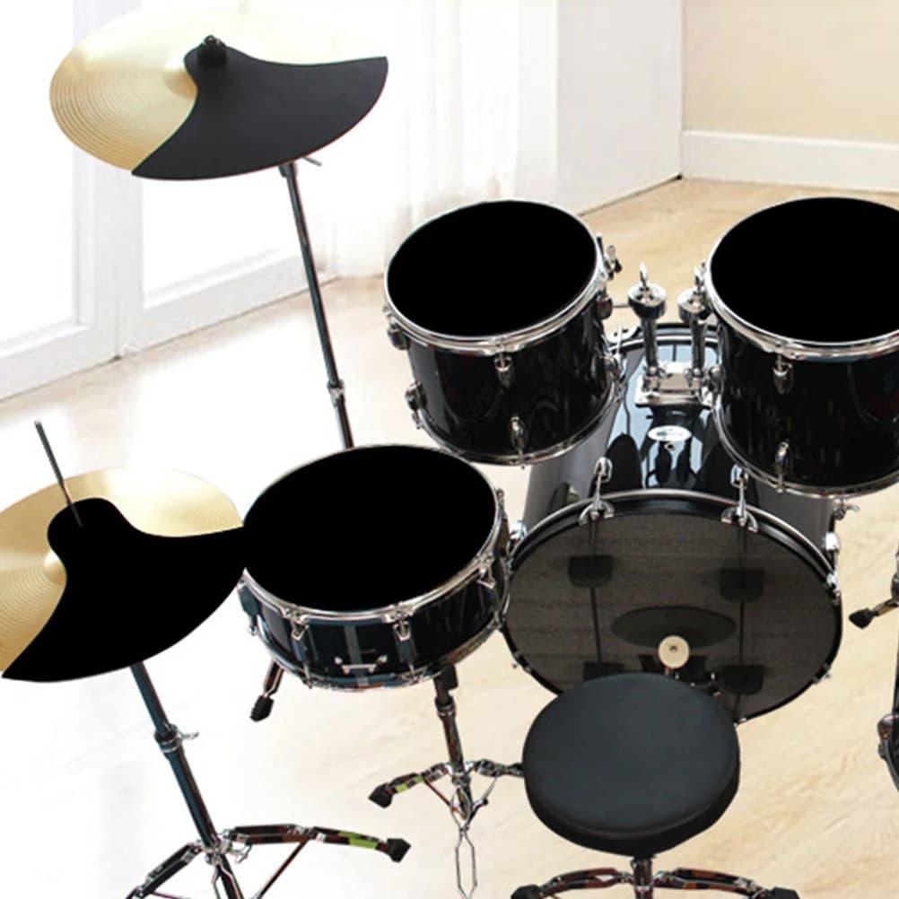 8 pezzi silenzioso tamburo pad rullante accessori elettrici per batteria smorzatore parti musicali kit di pratica strumento musicale piatto
