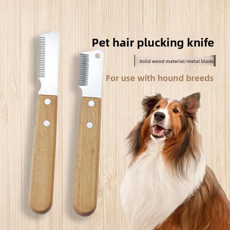 Pettine per Cani Stripping Knife, Strumento di Toelettatura per West Highland White Terrier, Bull Terrier e Schnauzer
