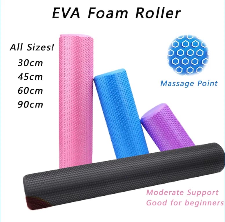 EVA Yoga Foam Roller Roller for Fitness Gym Massage Point Roller for Muscle Relaxing Exercises Multiple Size