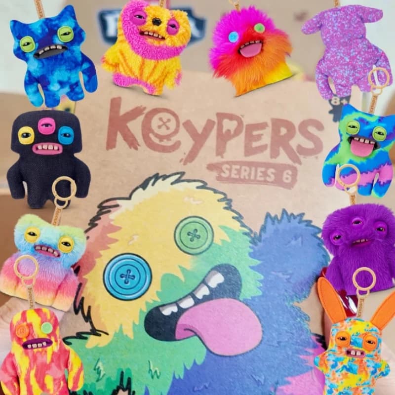 Originale Fuggler Divertente Brutto Mostro Keypers Serie 6 Cieco Scatola Portachiavi Zaino Borsa Appesa Peluche Con Denti Ornamento Regalo