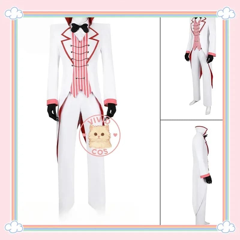 Hazbin Hotel Lucifero Fantasia de Cosplay Ispirato da Animazione Abito in stile anime in stock Set completo di A;2,C'4,H.