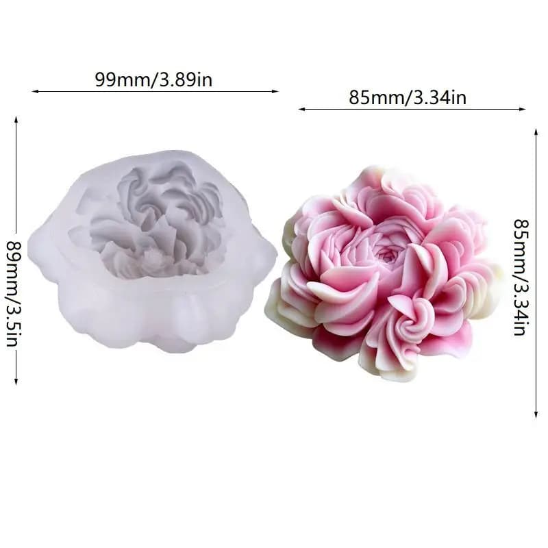 Stampo in Silicone per Cioccolato e Sapone, Forma di Fiore 3D, Stampi in Silicone per Cucina, Ghiaccio, Pasticceria, Gelatina e Caramelle Fai-da-Te