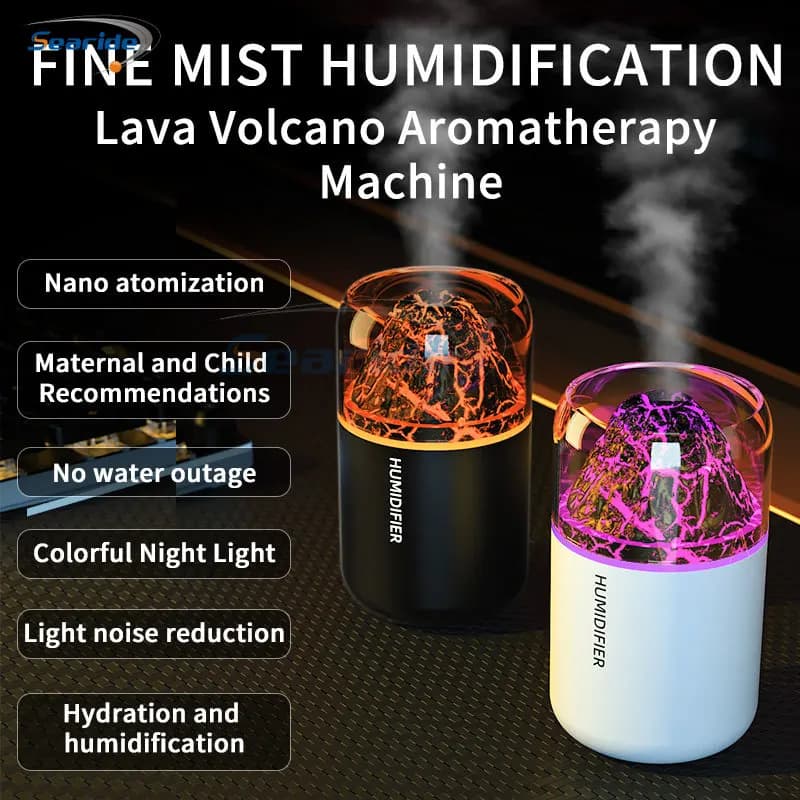 180ML Mini Umidificatore USB Aroma Diffusore di Olio Essenziale Creativo Vulcano Colore Luce Nebbia Spray Purificatore per Auto Casa Camera Da Letto