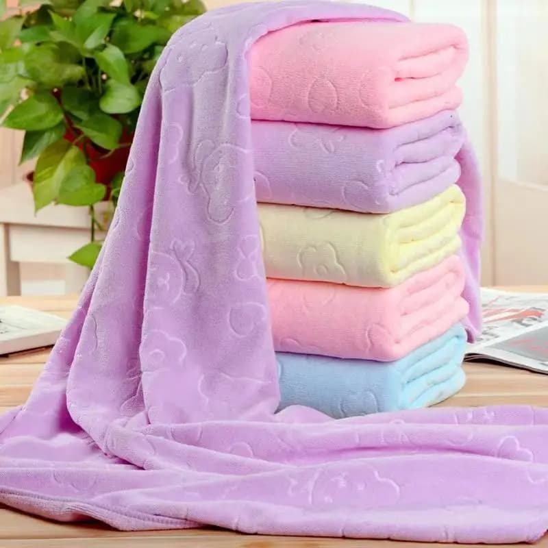 〔ODS13〕70x120cm Embossed Towels Quick Drying Towels Bath Towels Absorbent Soft And Comfortable Bathrobes Ultra-fine Fiber Towels