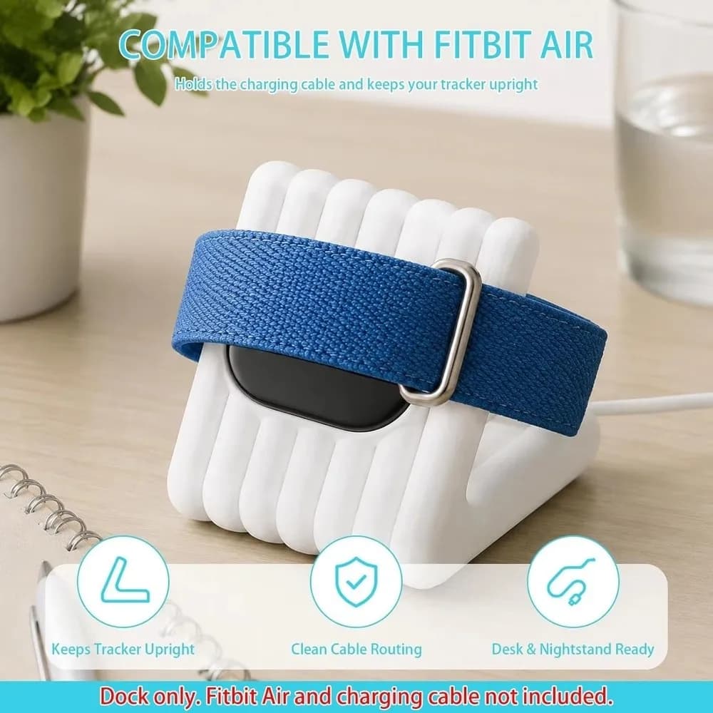 3D Printed Fitness Tracker Charging Stand Upright Viewing Cable Management Desk Charger Holder Compact Portable