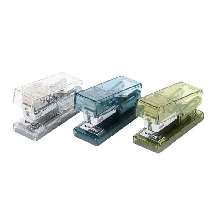 Transparent and Minimalist Stapler, Office Supplies, Mini Paper File Binding Machine