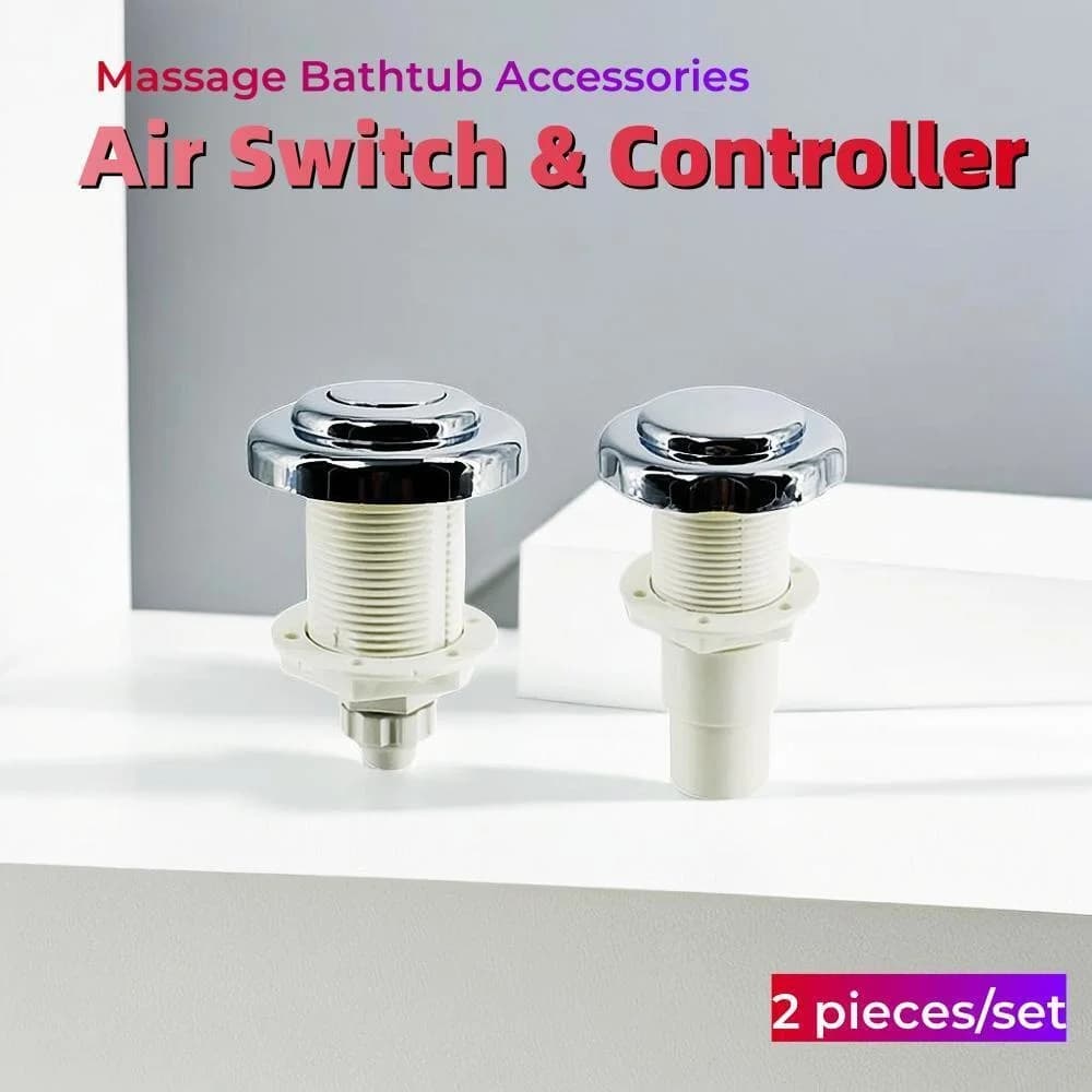 2 pcs/set plastic air switch and controller ABS stopper PVC body massage bathtub adjustable switch hot tub water jet accessories