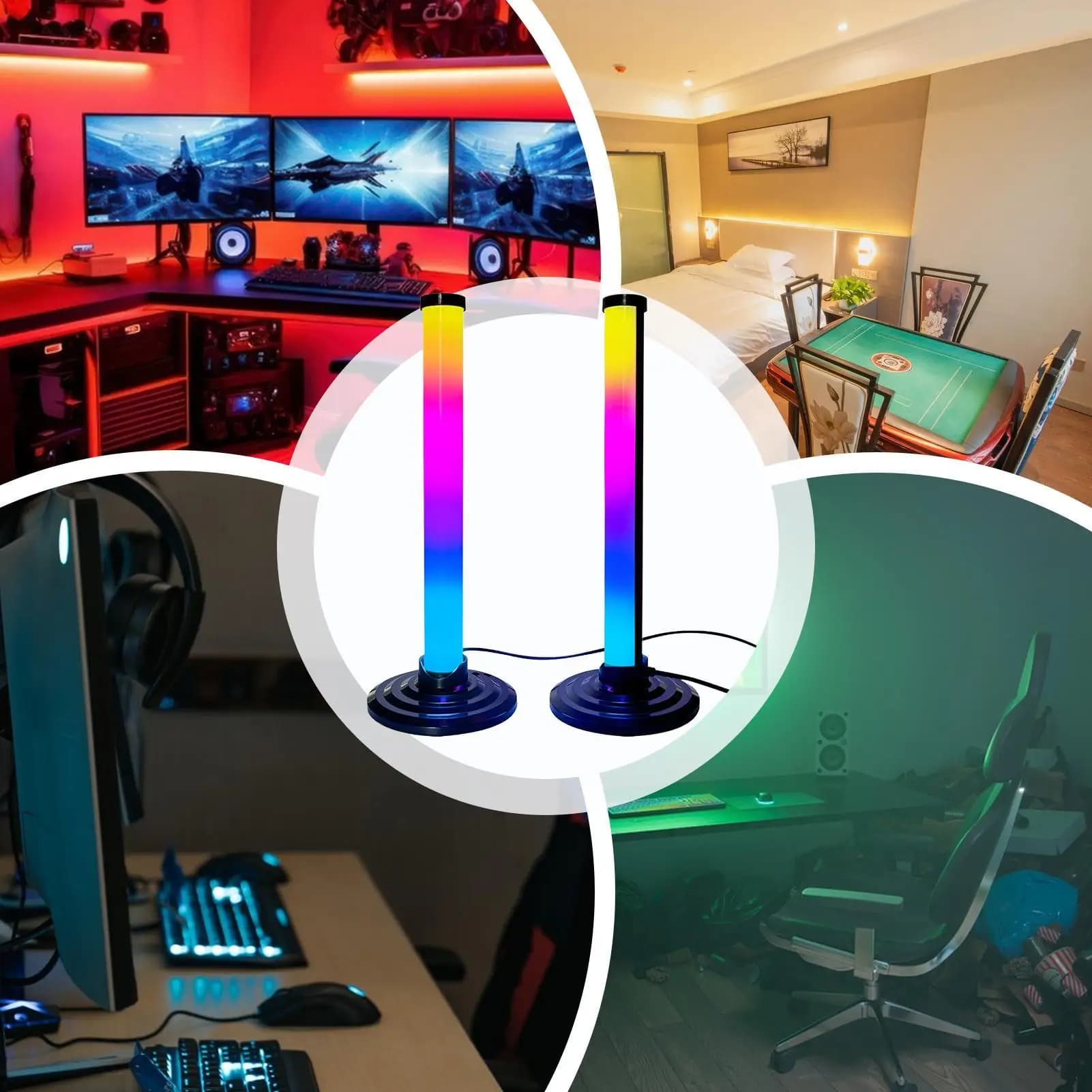 Barra RGB Sincronizza la musica Lampada ambientale Decor Controllo vocale Cambia colore TV Retroilluminazione per Home Theater Scrivania del computer Camera da letto