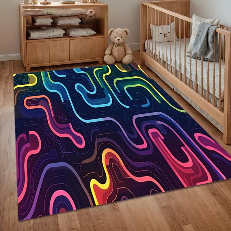 Creative Carpet Abstract for Gaming Chair, Decorative Carpets for Home, Living Mats, Bedroom Mats, Window Mat in Bovindo, Yoga Mat, Gift