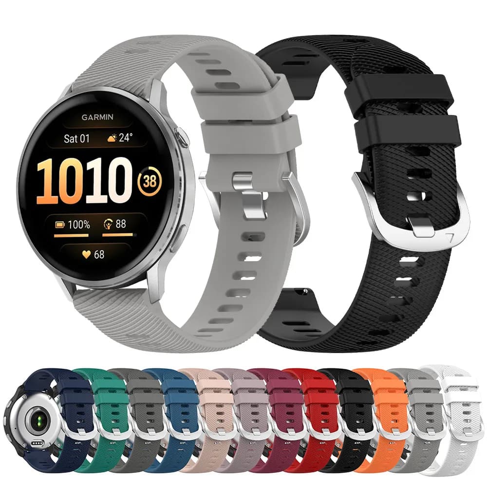 20/22mm Sostituisci il cinturino per Garmin Forerunner 570 165 255 265/Vivoactive 6 5 4 cinturino in silicone per Garmin Venu 4 3 2 braccialetto