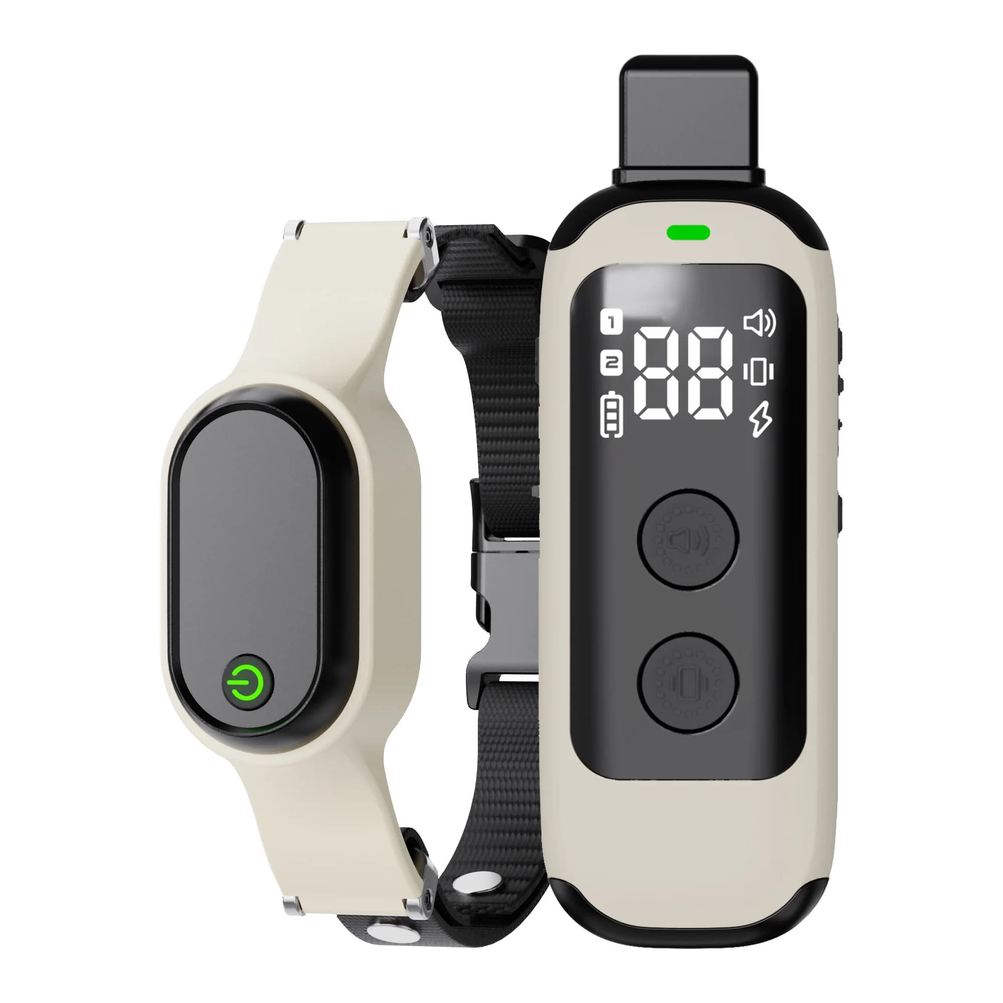 Schermo STLFLED IPX7 Impermeabile 600M Distanza di controllo Shock Beep Livelli di vibrazione 2 canali Collari di allenamento per cani doppi in nylon