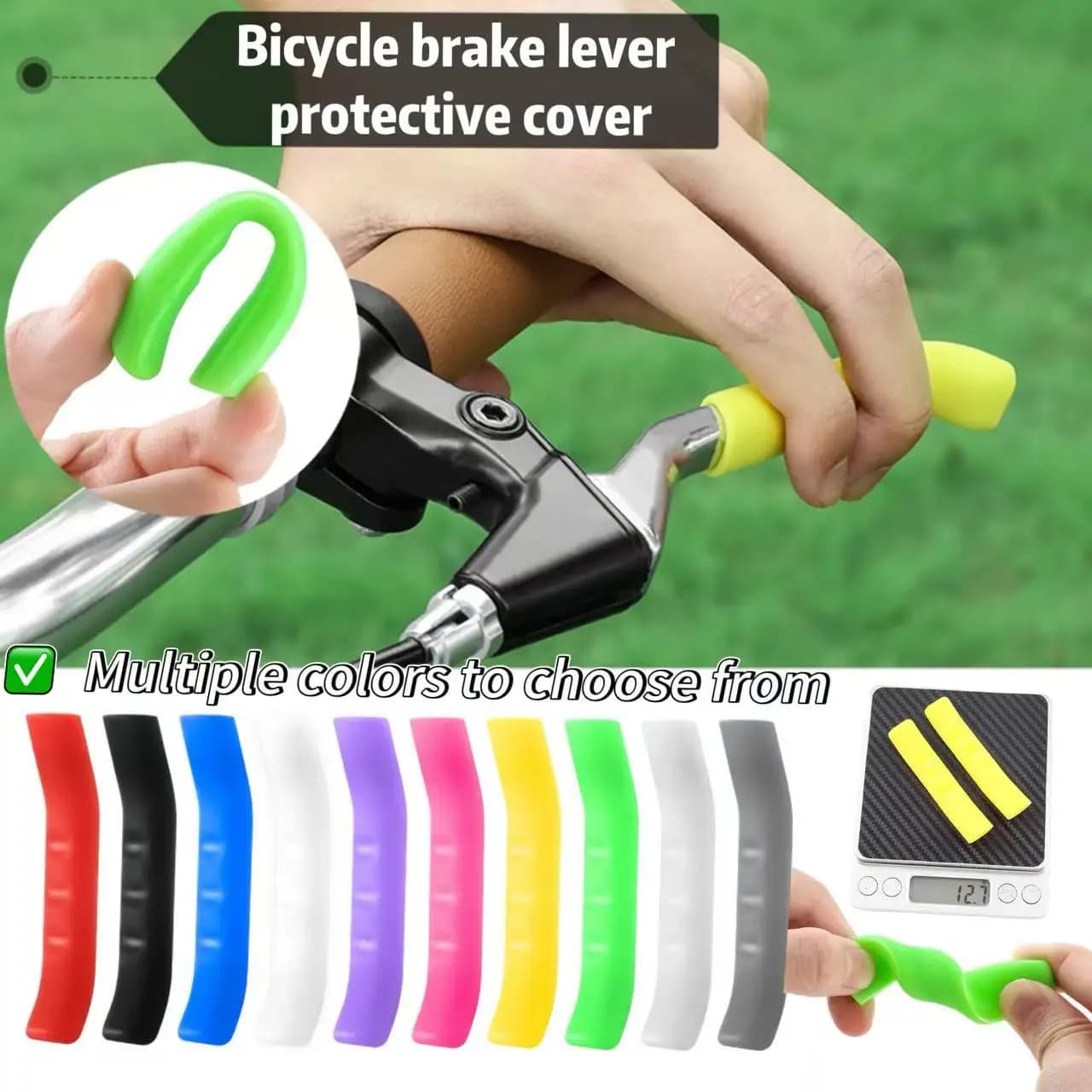 Bicycle Brake Handle Cover Sleeve, Silicone MTB Grips, Handlebar Protect Cover, Anti-slip Cycling Gear, Bike Accessories