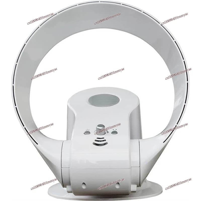 Ventilatore senza lama Luce domestica Suono Telecomando intelligente Ventilatore elettrico per circolazione dell'aria da tavolo montato a parete