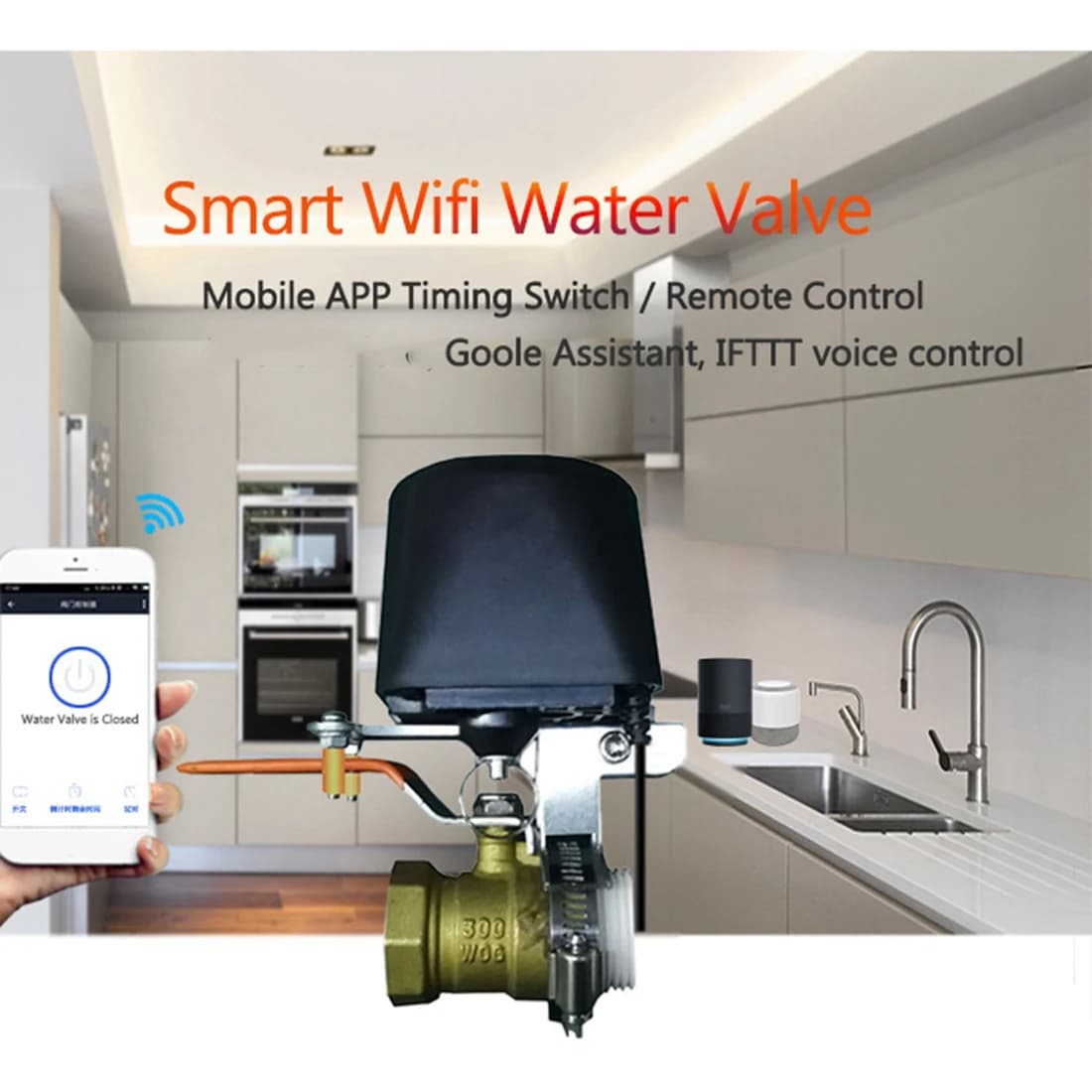 A20F-Tuya Smart Wifi Water Valve Gas Valve Bluetooth Timer Garden Smart Faucet For Alexa Google Assistant Smartlife EU Plug