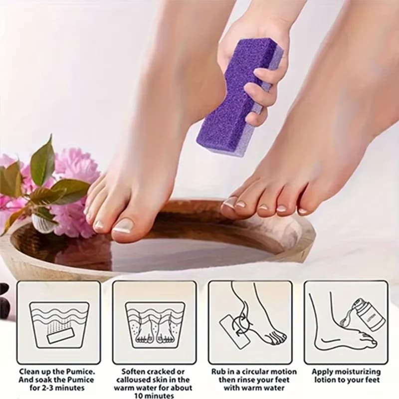 2/10 Piedi Pomice Stone, Lima for Calli, Remove Dead Leather, Scrubber for Talloni, Liscia i Piedi in Pochi Secondi, Instrument Exfoliating for Pedicure
