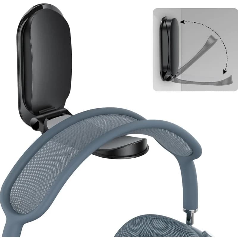 Headphone Holder Magnetic Foldable Sticky Stand Display Mount Clip Gaming Headphone Desk Wall Hanger Storage Organizer Support