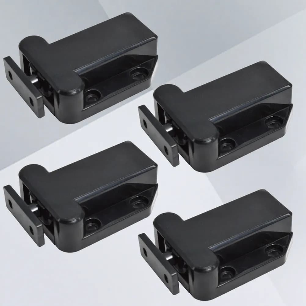 4 Pezzi Chiusura a Pressione Autobloccante per Porte, Armadi, Cassetti e Mobili, Fermaporta per Guardaroba, Chiusura a Pressione per Ante di Armadietti