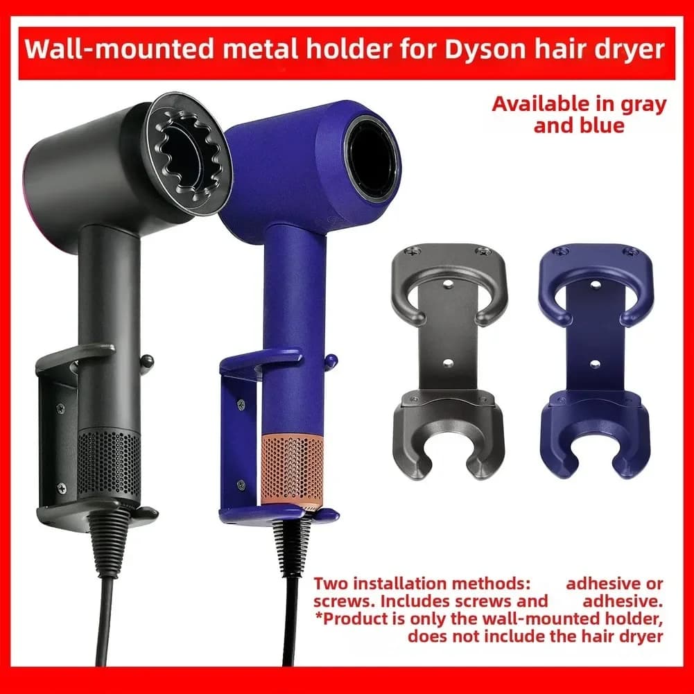Metal support for wall mounting for HD18 wall storage bracket for Rack space saving hair dryer