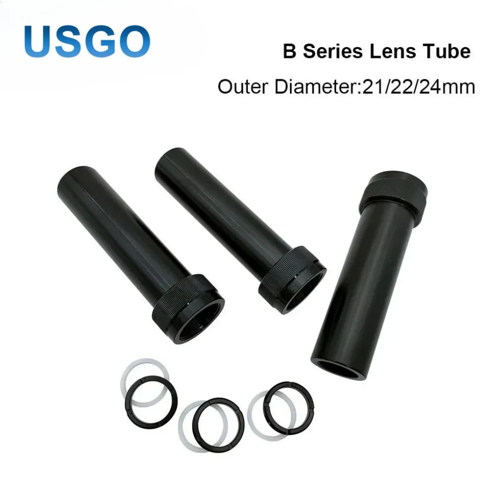 USGO CO2 Laser Lens Tube OD 21mm 22mm 24mm for Dia. 20mm Focus Lens Laser Head Cutting Engraving Parts