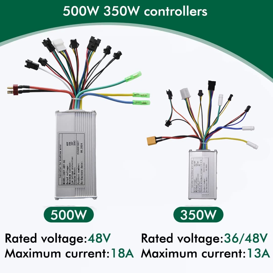UART2 36V 48V 350W 500W E-bike Scooter Controller motore brushless per controller bicicletta elettrica Parte scooter bicicletta elettrica