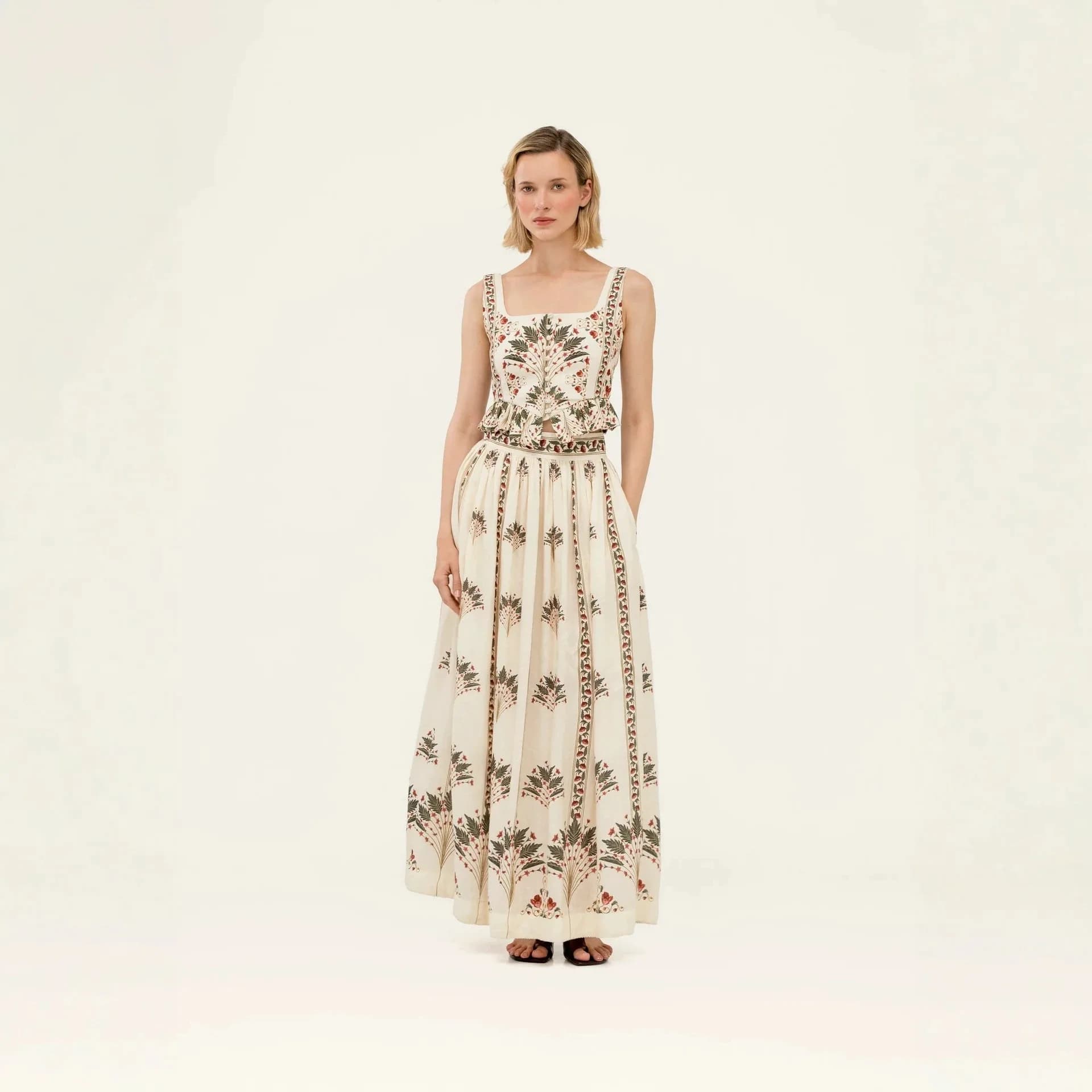 2026 Elegant Random Fashion Lines Blouse With Rule 124; Rule 124; Three Set Summer Long Dress Prom Outfits Midi Luxury
