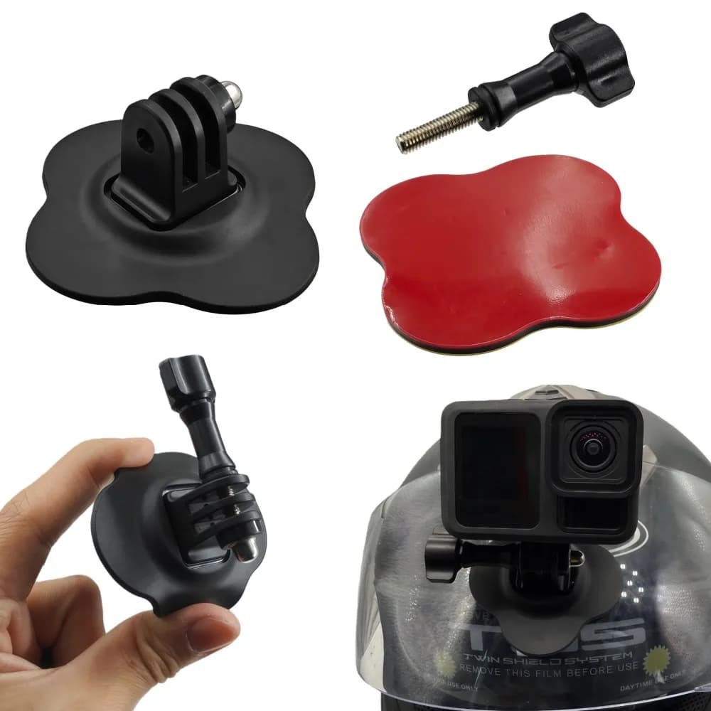 Helmet Motorcycle Mount for Insta360 X5 X4 Ace Pro GoPro 13 12 DJI Osmo Action 4 Accessories Camera Base Capacete De Moto