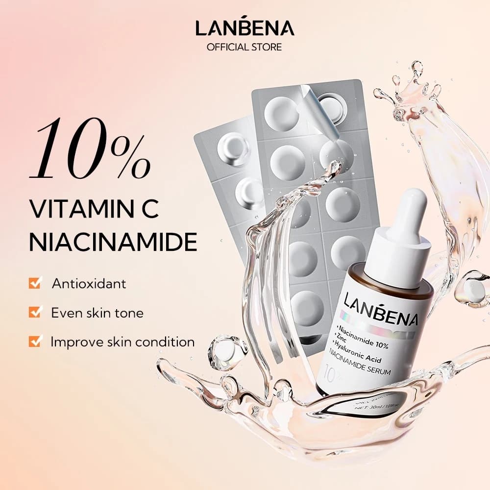 LANBENA Vitamin C Essence Set Brightening And Diminishing Dullness Ceramide Nourishing Moisturizing Facial Care 3 Pieces & 30ml