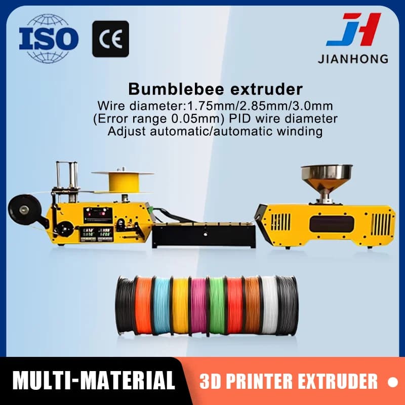 JH HT400 Desktop Bumblebee Extruder for 3D Printing Filament with Automatic Wire Diameter Control and Wrap for PLA-CF PETG-CF PACrusher