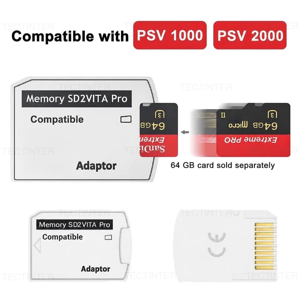 SD2VITA Version 6.0 Memory TF Card Adapter for PlayStation PSV 1000/2000 PS Vita 3.65 System Game Card Slot Reader Converter