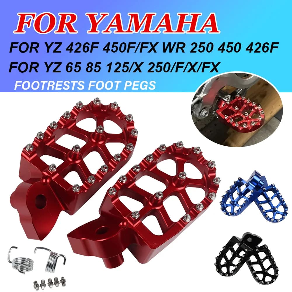 Per Yamaha YZ 65 85 125 250 450 125X 250X 250FX WR 250F 450F YZF WRF 250 450 WR250F accessori poggiapiedi pedane pedale