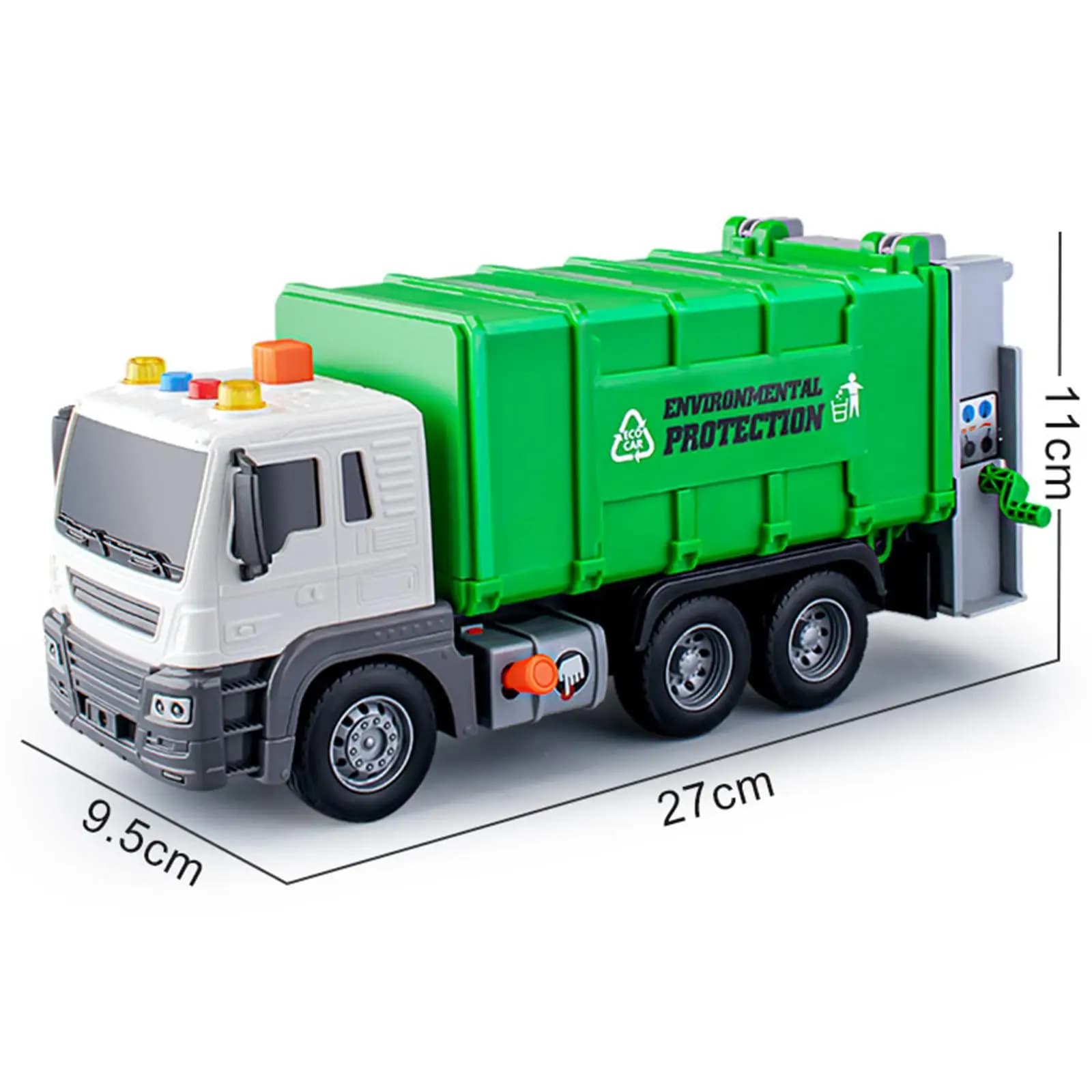 Camion della Spazzatura Giocattolo a Frizione Realistico, Auto Educativa Push and Go per Bambine dai 3 ai 7 Anni, Regalo Prescolare