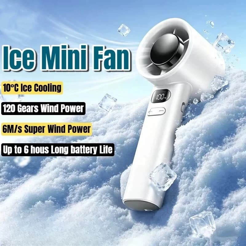 Usb Charge High-speed Handheld Infinitely Variable Speed Handheld Fan 120 Wind Speeds Long Battery Life Portable Mini Fan